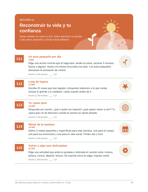 Página real del libro: Dar pequeños pasos hacia una rutina con más confianza