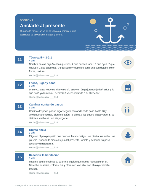 Página real del libro: Anclarte al presente